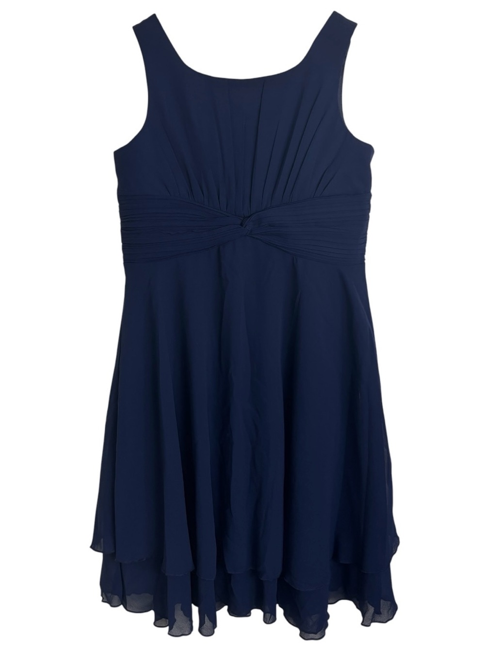 Girls Navy Sleeveless Chiffon Party Formal Fancy Dress Size US10